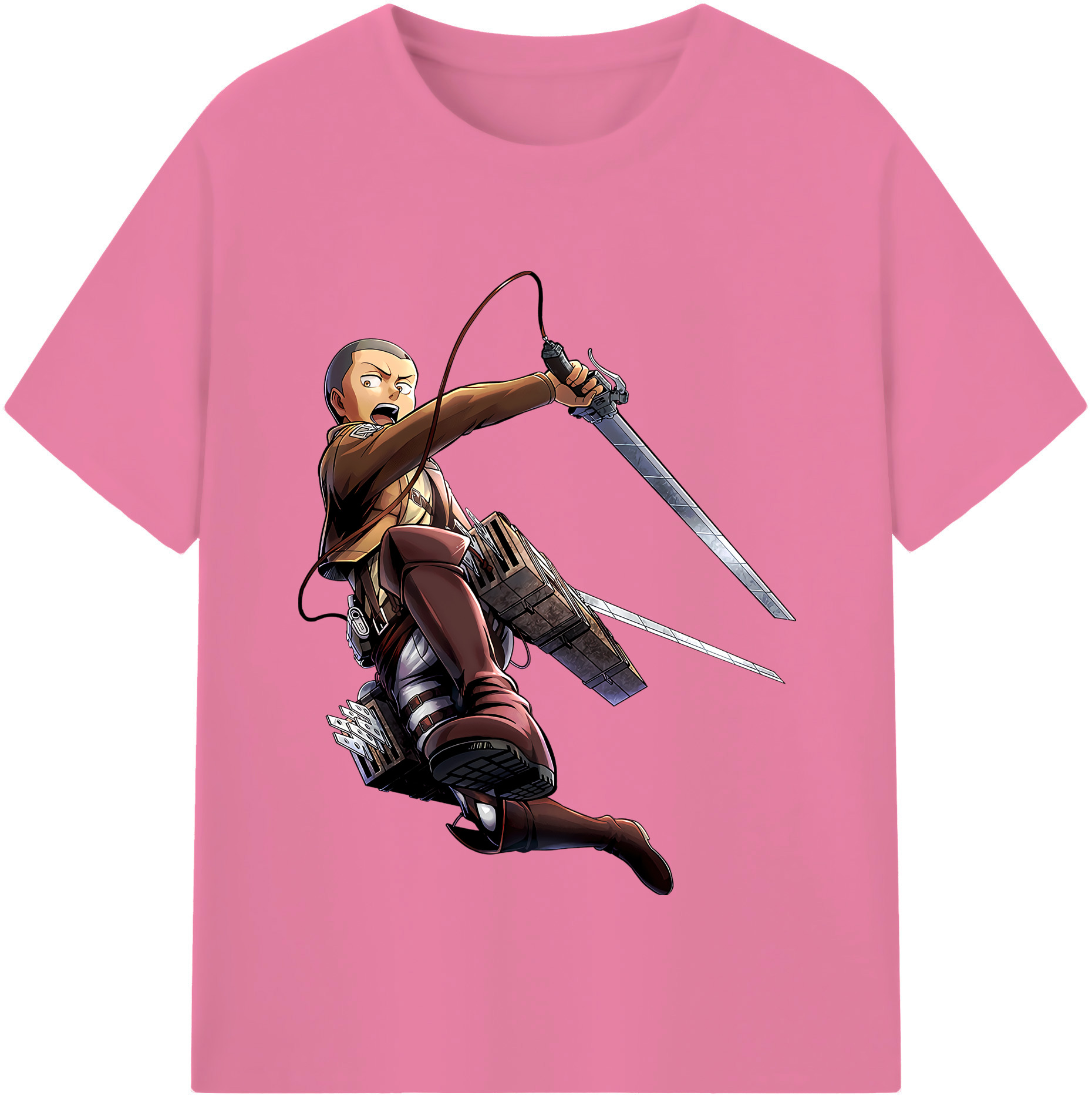 （画像用） 進撃の巨人 コニー·スプリンガー Attack on Titan Connie Springer 綿100％半袖Tシャツ（フロントプリント）